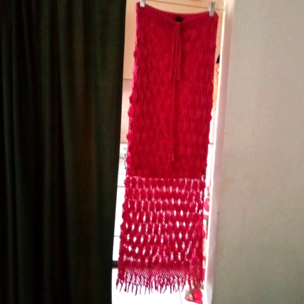 Vintage Crochet Pink Skirt